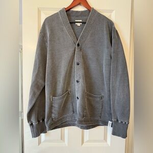 Todd Snyder cotton sweatshirt Garment Dyed Cardigan Gray wash Men’s XL